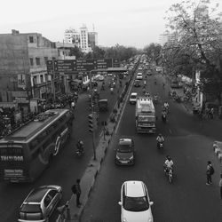 Road passing through city street