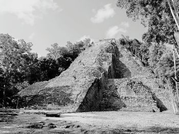 Low angle view of old building