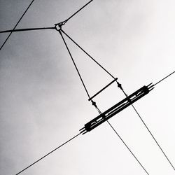 Low angle view of electricity pylon