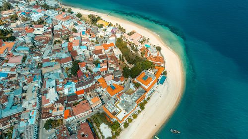 Aerial view of zanzibar island