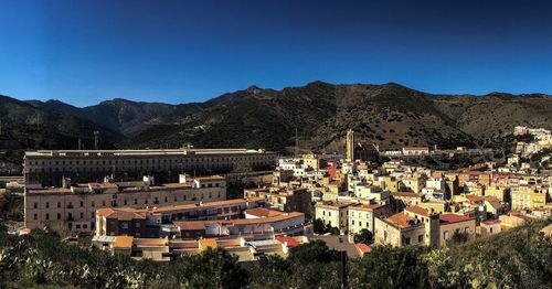 High angle shot of townscape