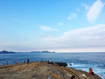 People enjoying at beach