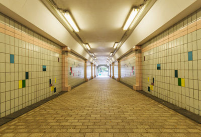 Empty corridor in building