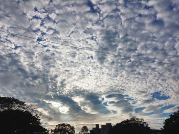 Low angle view of cloudy sky