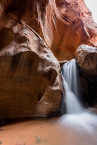 Scenic view of waterfall