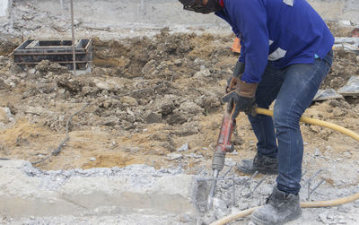 Man working at construction site