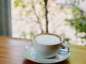 Close-up of coffee on table