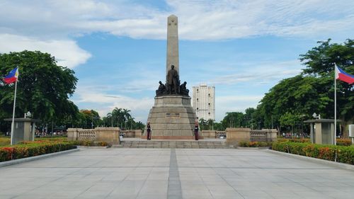 View of monument against cloudy sky