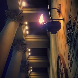 View of illuminated lights at night