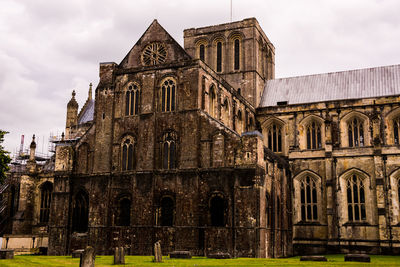 Low angle view of historic building