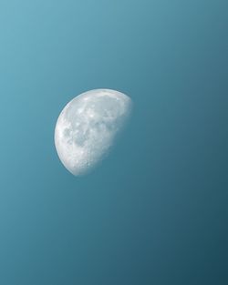 Low angle view of moon in sky