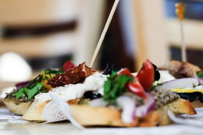 Close-up of salad in plate