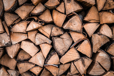 Full frame shot of logs