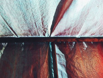 Close-up of red structure