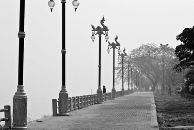 Street light against clear sky