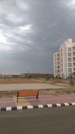 Building against cloudy sky