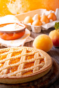 Close-up of orange slices in plate