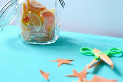 Close-up of drink on table