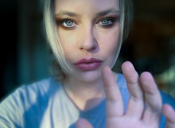 Close-up portrait of young woman