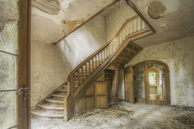 Interior of abandoned building