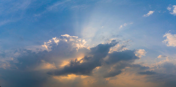 Low angle view of clouds in sky