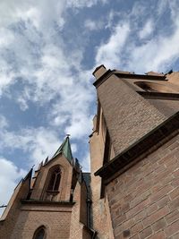 Low angle view of buildings against sky