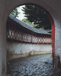 Low angle view of arch bridge over river