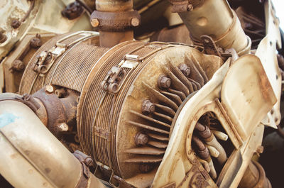 Close-up of rusty machine part