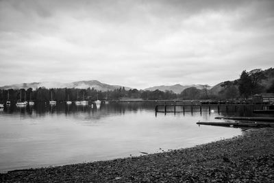 Scenic view of river against sky