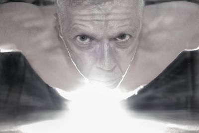 Close-up portrait of man