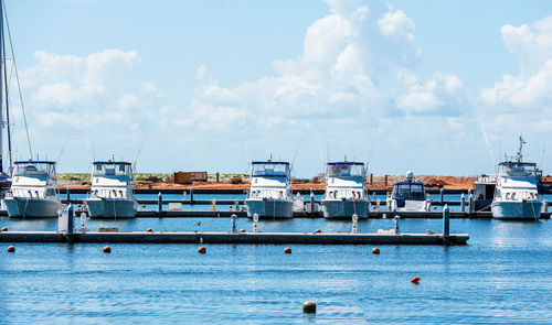 Sea fishing boats in the port of varadero, cuba