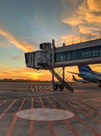 Sunset in the airport