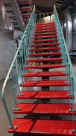 Empty staircase in building