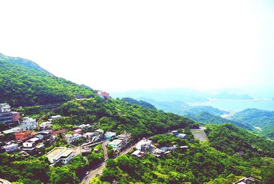 Scenic view of mountains against clear sky