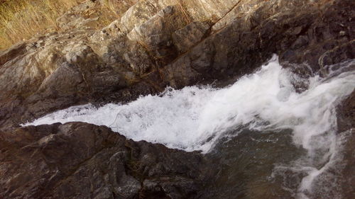 Close-up of waterfall