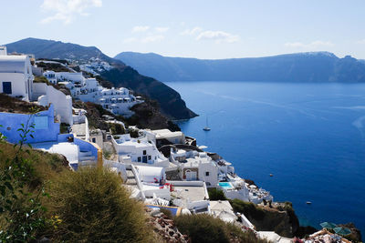 View of beautiful village of santorini, greece.