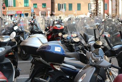 Motorcycles parking bikes park