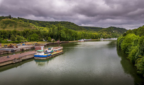 Scenic view of river against sky