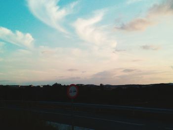 Railroad track at sunset