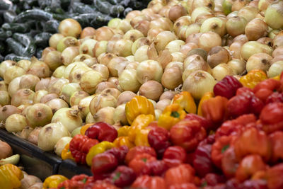 Close-up of fruits for sale at market stall