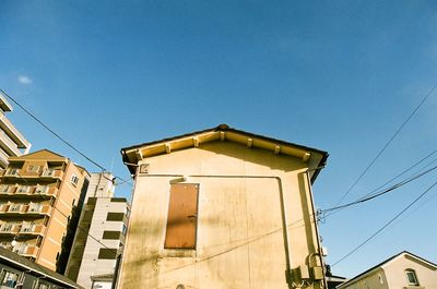 Low angle view of building against clear sky