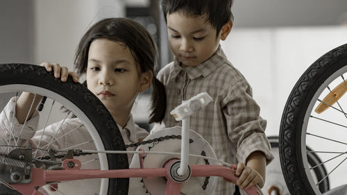 Portrait of boy looking at camera