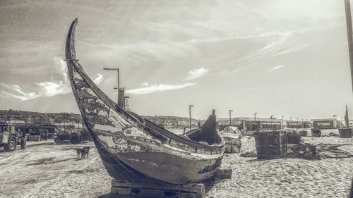 Panoramic view of beach against sky