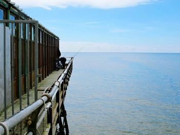 View of sea against clear sky