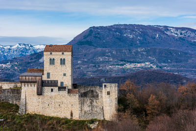 Castle and fortified village of ragogna. middle ages to discover. friuli. italy