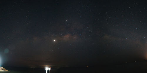 Low angle view of star field against sky at night