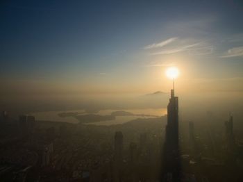 High angle view of cityscape