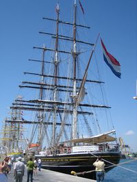 Sailboats in harbor