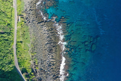 Coastline and mountain view in lanyu, orchid island, taiwan