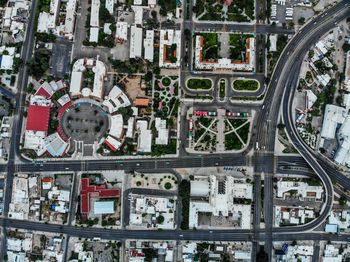 Aerial view of buildings in city